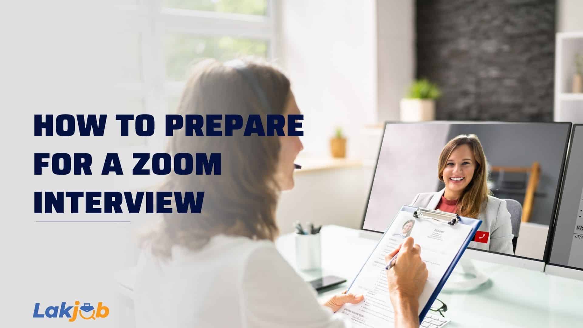 how to prepare for a zoom interview