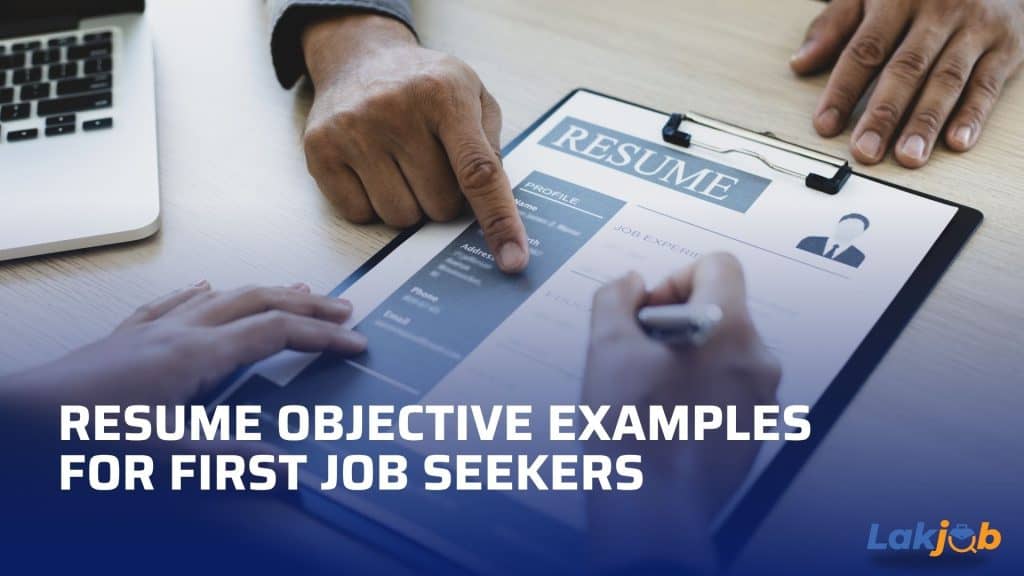 resume objective examples for first job