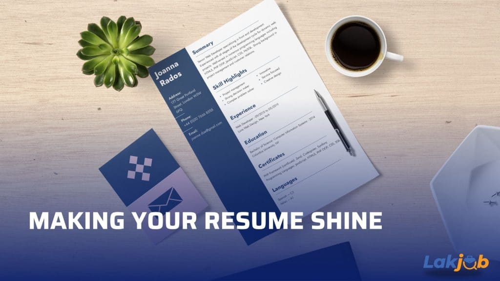 resume objective examples for first job